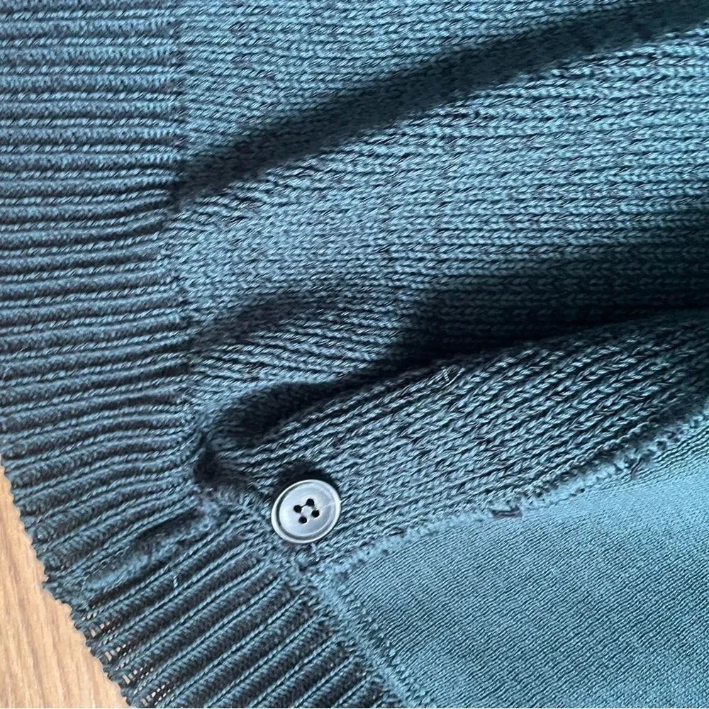 Stephan Schneider Men’s Textured Cotton Shawl Collar Cardigan Sz 6 Olive Belgium